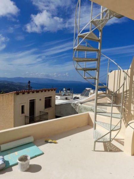 Mirsini Kreta, Mirsini: Traditionelles Haus auf zwei Etagen mit Meerblick zu verkaufen Haus kaufen